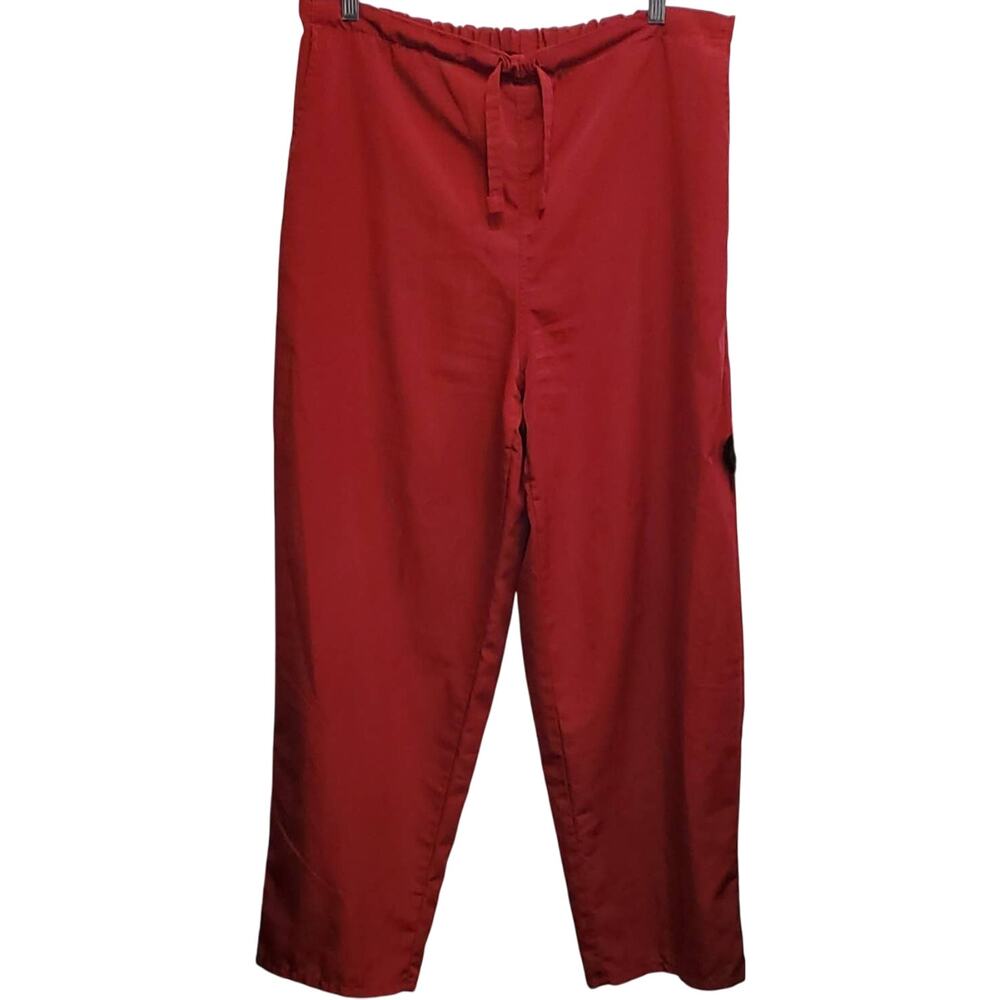 Silky Scrubs Burgundy Medical Nursing Pants Size Large